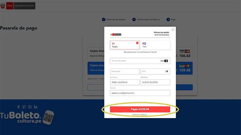 How to buy a Machu Picchu tickets step 11
