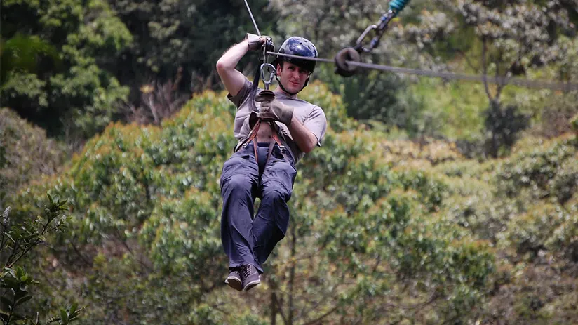 Ziplining in Mindo Cloud Forest