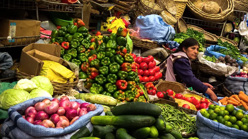 Local market in bolivia