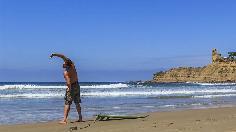 Beaches of the central coast of Ecuador