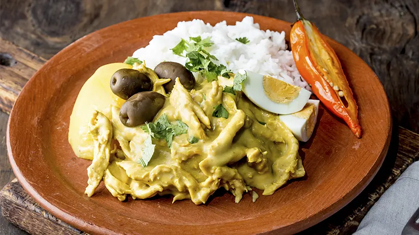 Aji de gallina Peruvian food