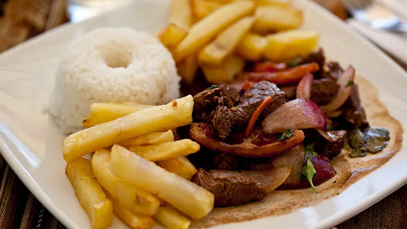 Lomo saltado Peruvian food