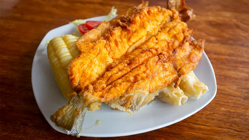 Trucha frita Peruvian food